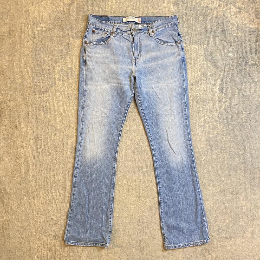Vintage Levi's 515 Bootcut Jeans Womens 8M Blue Light Mid Rise Stretch 31x33